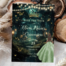 Enchanted Forest Sage Green Dress Quinceañera 16