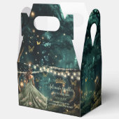 Enchanted Forest Sage Green Dress Quinceañera 16e Bedankdoosjes (Open)