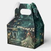 Enchanted Forest Sage Green Dress Quinceañera 16e Bedankdoosjes (Achterkant)