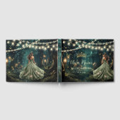 Enchanted Forest Sage Green Dress Quinceanera Gastenboek (Volledig)