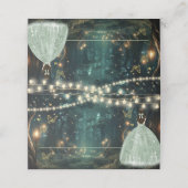 Enchanted Forest Sage Green Dress Quinceañera Plaatskaartje (Buitenkant ongevouwen)