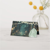 Enchanted Forest Sage Green Dress Quinceañera Plaatskaartje (Achterkant)