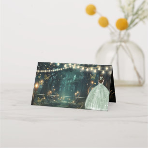 Enchanted Forest Sage Green Dress Quinceañera Plaatskaartje