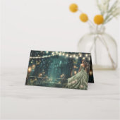 Enchanted Forest Sage Green Dress Quinceañera Plaatskaartje (Achterkant)