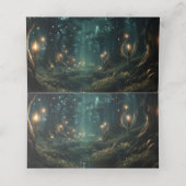 Enchanted Forest Sage Green Dress Quinceañera Plaatskaartje (Binnenkant ongevouwen)