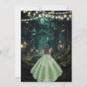 Enchanted Forest Sage Green Dress XV Quinceañera Kaart (Achterkant)