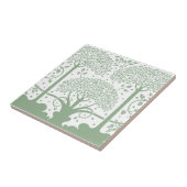Enchanted Forest Sage Groene & Witte Boom Tegeltje (Zijkant)