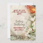 Enchanted Forest Save the Date beroemd gemaakt doo Kaart (Achterkant)