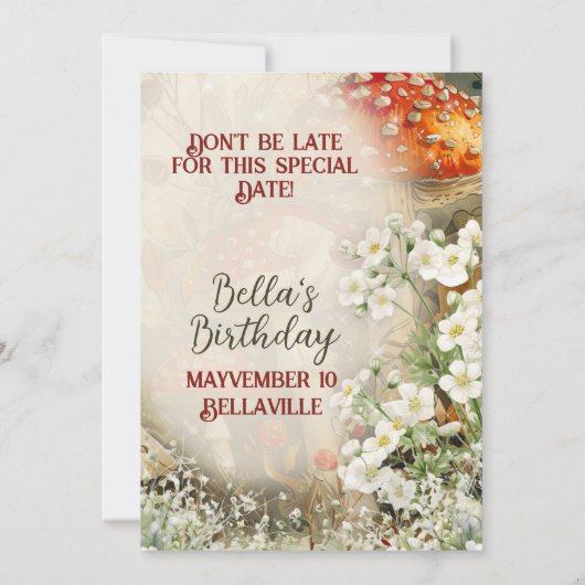 Enchanted Forest Save the Date beroemd gemaakt doo Kaart (Achterkant)