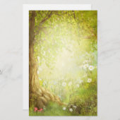Enchanted Forest Scene Briefpapier (Voorkant / Achterkant)