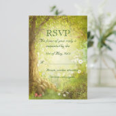 Enchanted Forest Scene RSVP Kaartje (Staand voorkant)