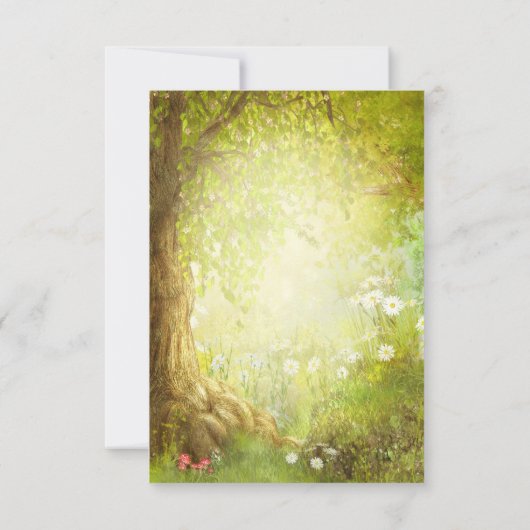 Enchanted Forest Scene RSVP Kaartje (Achterkant)