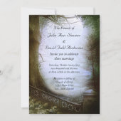 Enchanted Forest Scene Wedding Kaart (Voorkant)