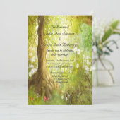 Enchanted Forest Scene Wedding Kaart (Staand voorkant)