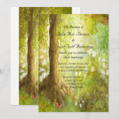 Enchanted Forest Scene Wedding Kaart (Voorkant / Achterkant)