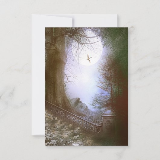 Enchanted Forest Scene Wedding RSVP (Achterkant)