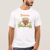 Enchanted Forest Side Branch Groom Wedding T-shirt (Voorkant)