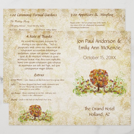 Enchanted Forest Side Branch Wedding (Voorkant / Achterkant)