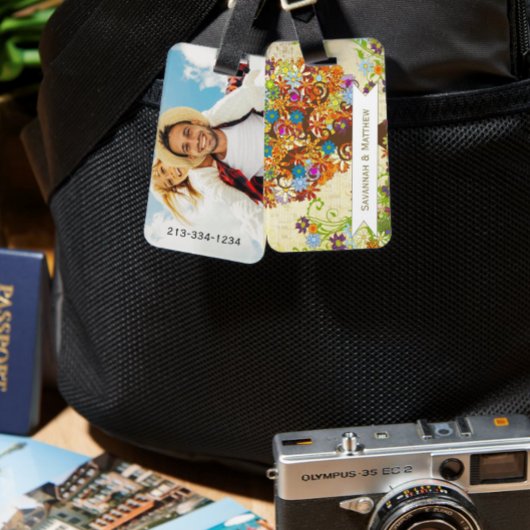 Enchanted Forest Side Branch Wedding Bagagelabel