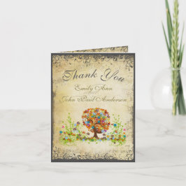 Enchanted Forest Side Branch Wedding Bedankkaart