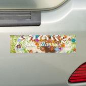 Enchanted Forest Side Branch Wedding Bumpersticker (Op auto)