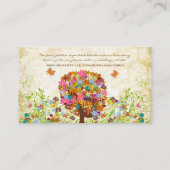 Enchanted Forest Side Branch Wedding Informatiekaartje (Achterkant)