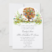 Enchanted Forest Side Branch Wedding Invitations Kaart (Voorkant)