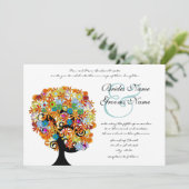 Enchanted Forest Side Branch Wedding Invitations Kaart (Staand voorkant)