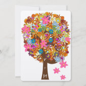 Enchanted Forest Side Branch Wedding Invitations Kaart (Achterkant)