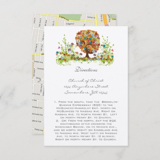Enchanted Forest Side Branch Wedding Invitations Kaart (Voorkant / Achterkant)