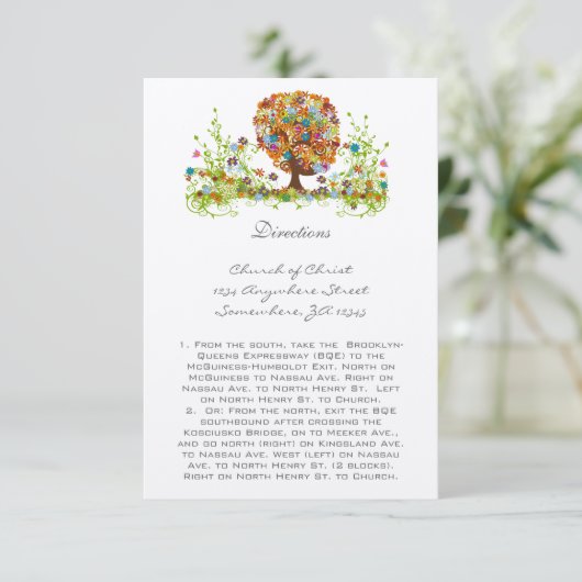 Enchanted Forest Side Branch Wedding Invitations Kaart (Staand voorkant)