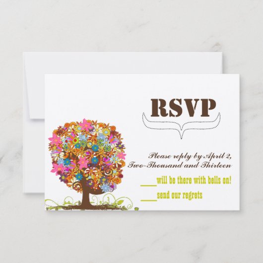 Enchanted Forest Side Branch Wedding Invitations Kaart (Voorkant)