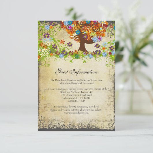 Enchanted Forest Side Branch Wedding Invitations Kaart (Staand voorkant)