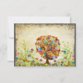 Enchanted Forest Side Branch Wedding Invitations Kaart (Achterkant)