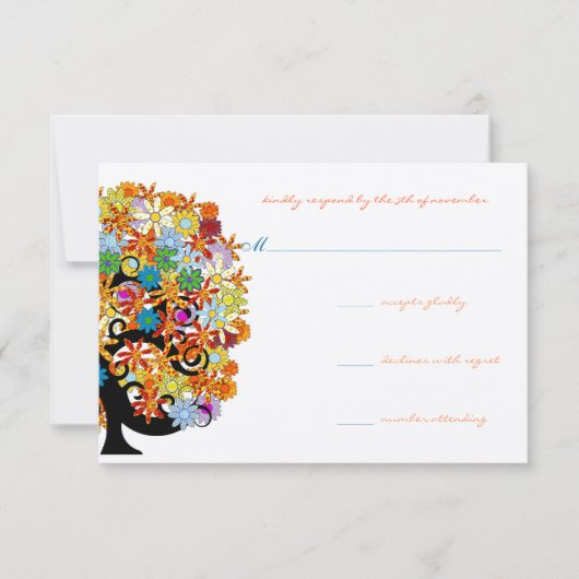 Enchanted Forest Side Branch Wedding Invitations Kaart (Voorkant)