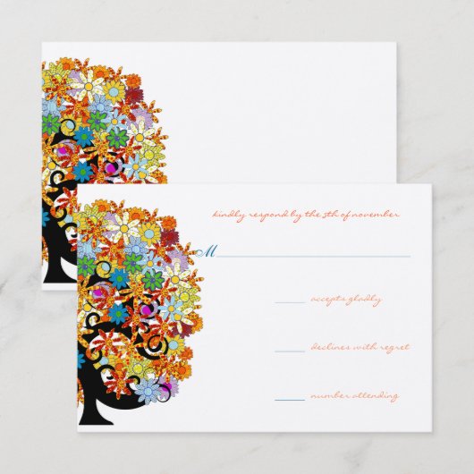 Enchanted Forest Side Branch Wedding Invitations Kaart (Voorkant / Achterkant)