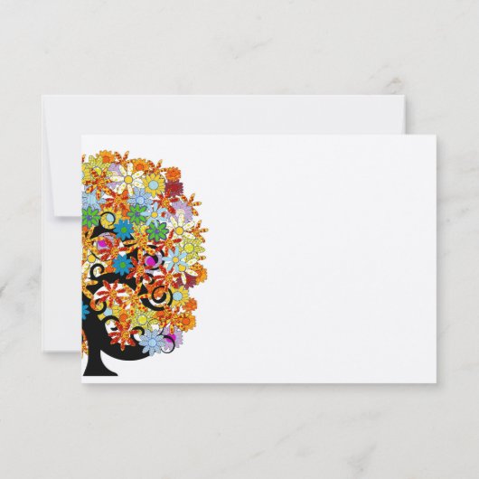 Enchanted Forest Side Branch Wedding Invitations Kaart (Achterkant)