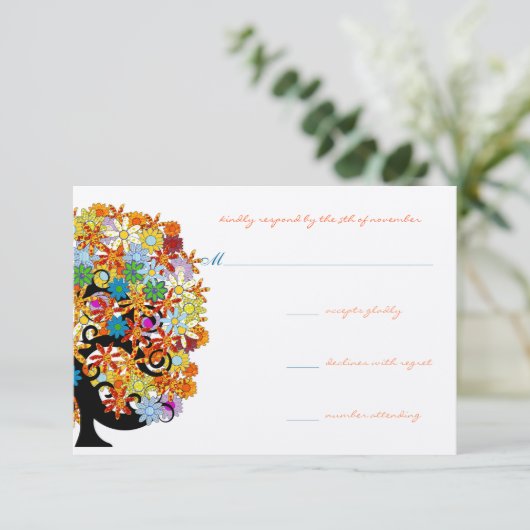 Enchanted Forest Side Branch Wedding Invitations Kaart (Staand voorkant)