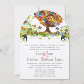 Enchanted Forest Side Branch Wedding Invitations Kaart (Voorkant)