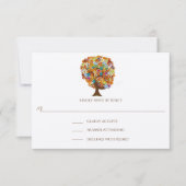 Enchanted Forest Side Branch Wedding Invitations RSVP Kaartje (Voorkant)