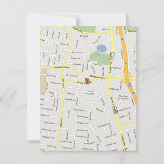 Enchanted Forest Side Branch Wedding Kaart (Achterkant)