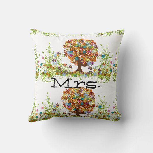 Enchanted Forest Side Branch Wedding Kussen (Achterkant)