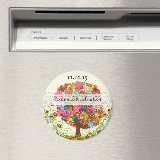 Enchanted Forest Side Branch Wedding Magneet (Insitu (Vaatwasser))