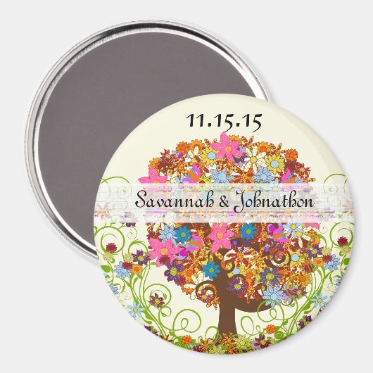 Enchanted Forest Side Branch Wedding Magneet (Voorkant / Achterkant)