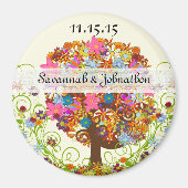 Enchanted Forest Side Branch Wedding Magneet (Voorkant)