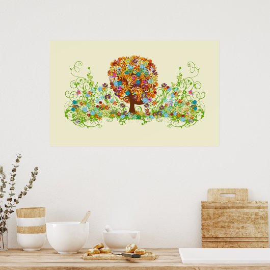 Enchanted Forest Side Branch Wedding Poster (Keuken)