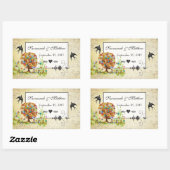 Enchanted Forest Side Branch Wedding Rechthoekige Sticker (Vel)