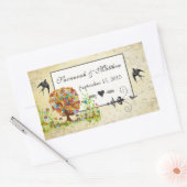 Enchanted Forest Side Branch Wedding Rechthoekige Sticker (Envelop)