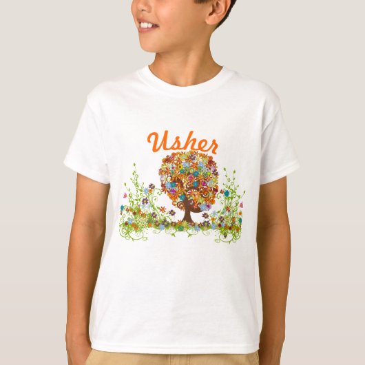 Enchanted Forest Side Branch Wedding T-shirt (Voorkant)