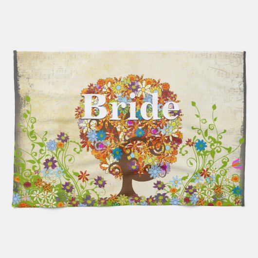 Enchanted Forest Side Branch Wedding Theedoek (Horizontaal)